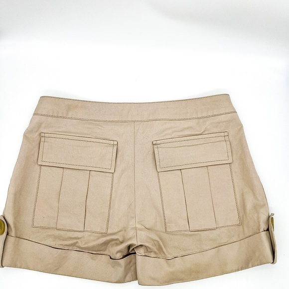 ULLA JOHNSON Khaki Cuffed Button
Flap Pockets Cotton Shorts size 4 - Picture 2 of 7